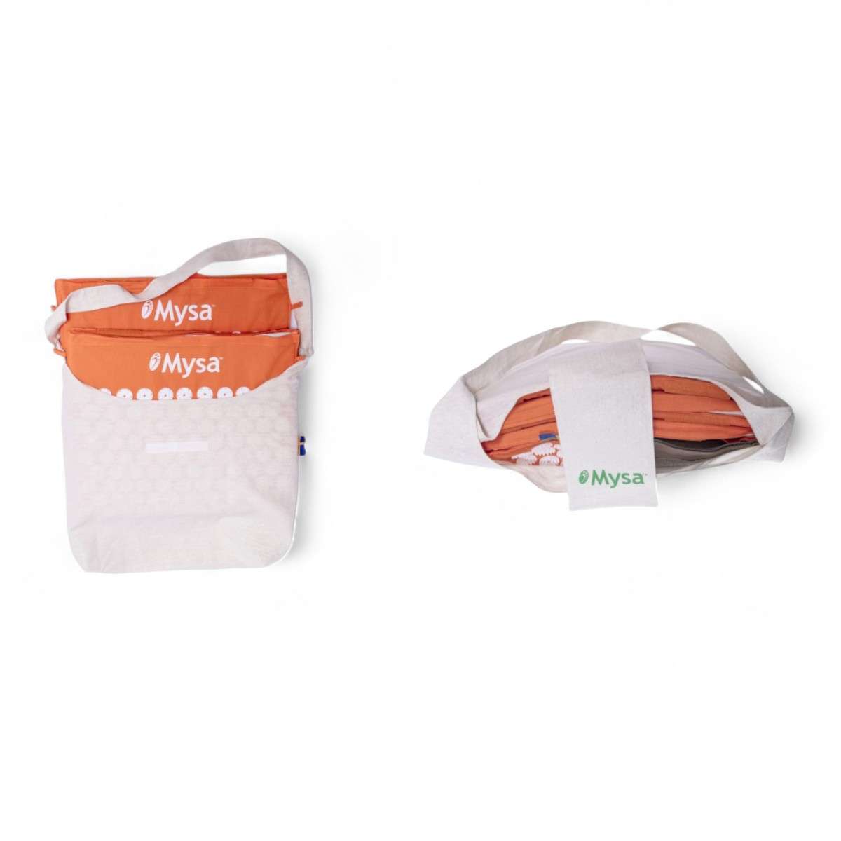 Kit ThermoMag Mysa Duo XXL rangé dans le sac MySack XXL en coton naturel