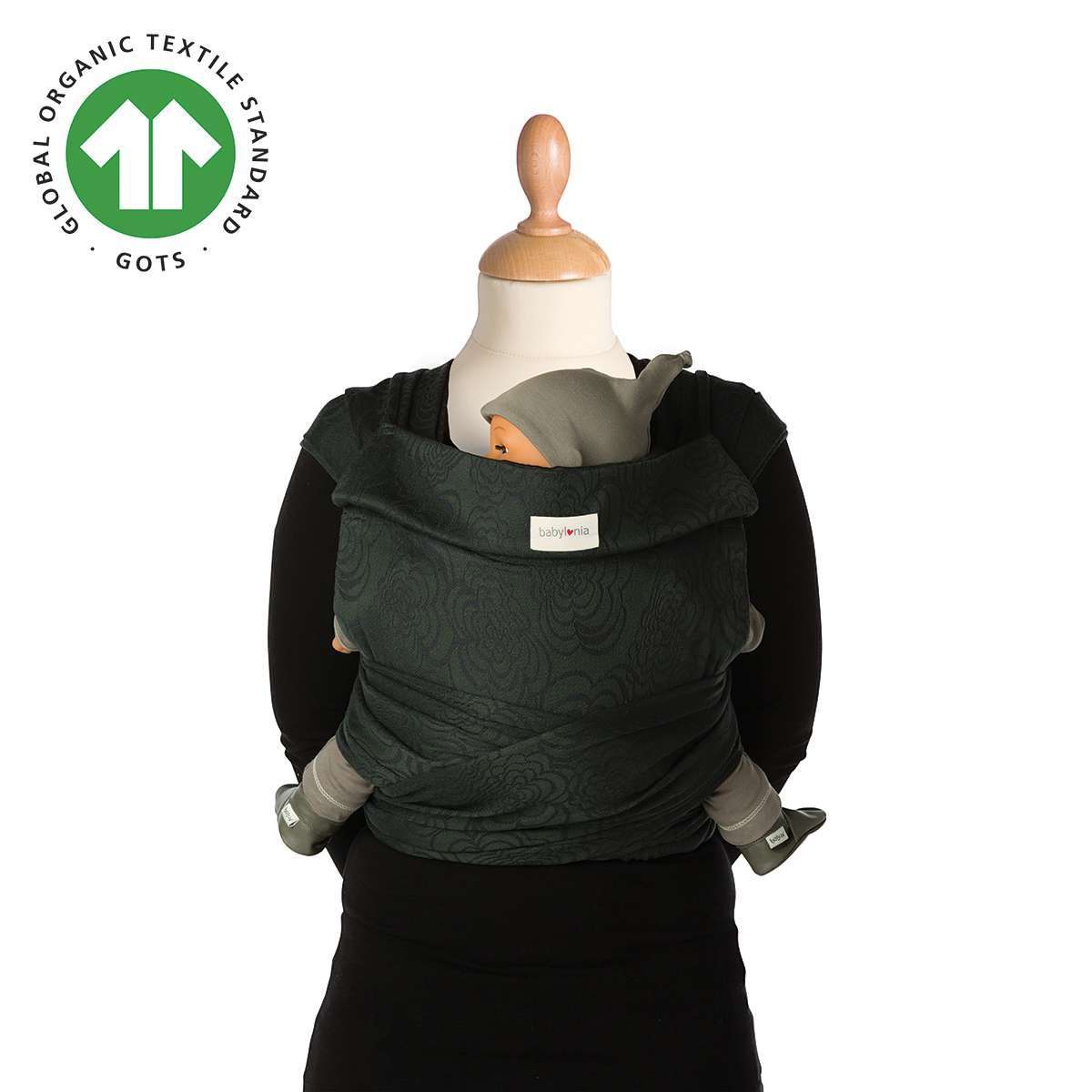BB-Tai Babylonia Moonshadow, porte-bébé mei-tai à nouer, tissu coton bio, vue produit