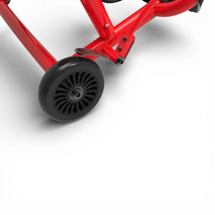 Détail du frein à main de sécurité sur le kart EzyRoller Classic rouge