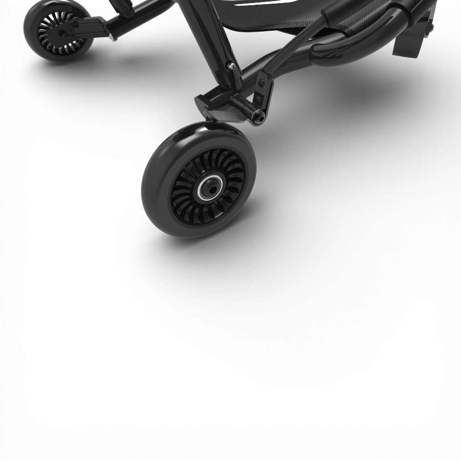 Détail du système de freinage et de la roue arrière de l’Ezyroller Classic X Noir .
