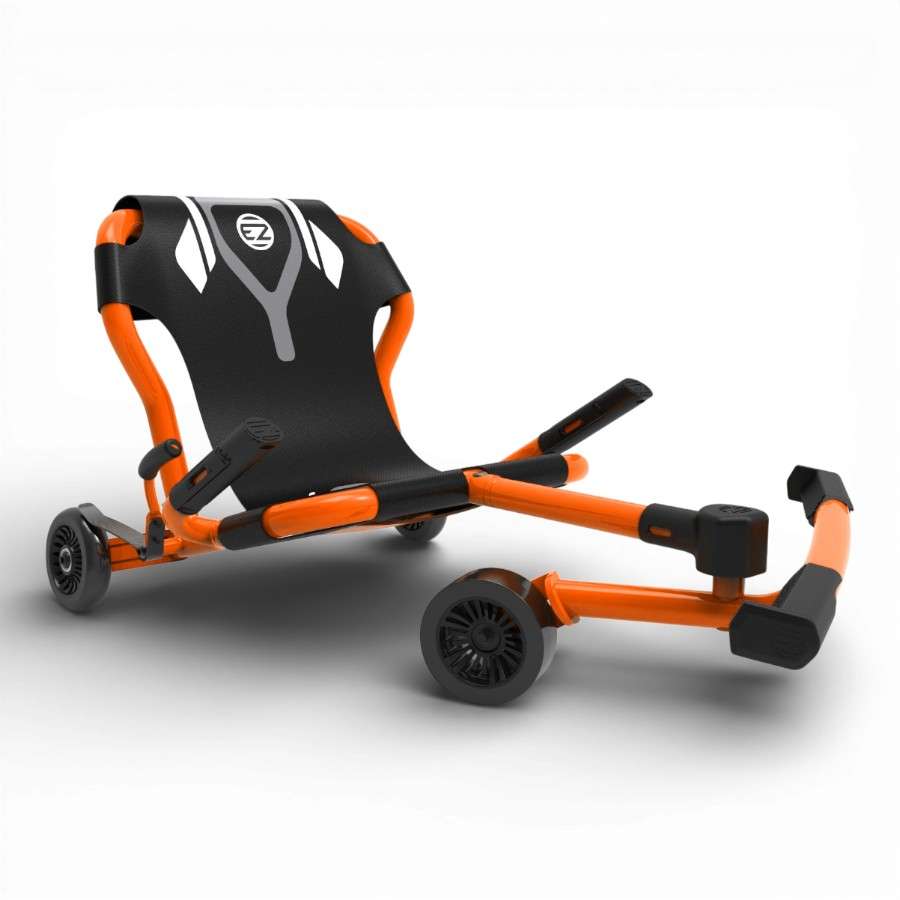 Ezyroller Classic X orange – kart sans pédales pour enfants avec siège ergonomique et cadre robuste. vue de biais