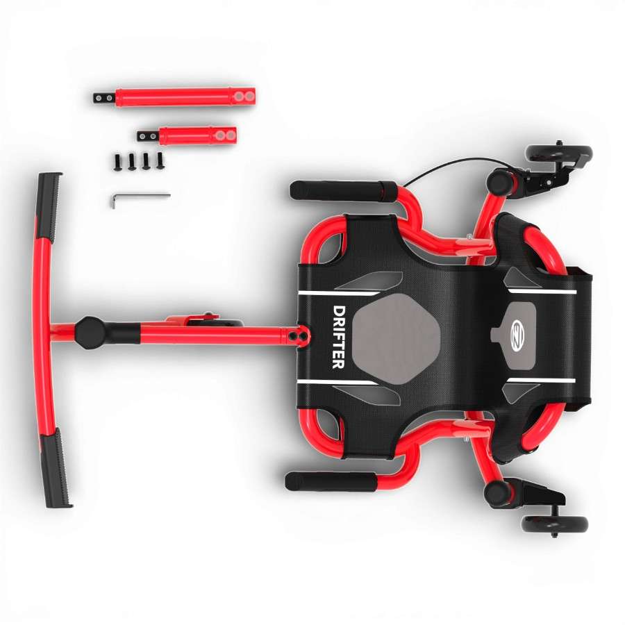 EzyRoller drifter x ROUGE avec ses extensions incluses pour ajuster la taille selon lâge de lenfant