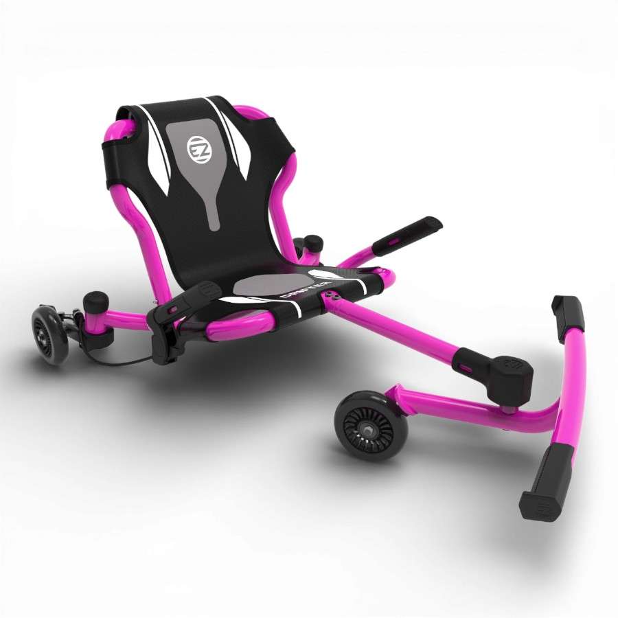 Kart EzyRoller drifter x rose sans pédale pour enfant - Vue de biais