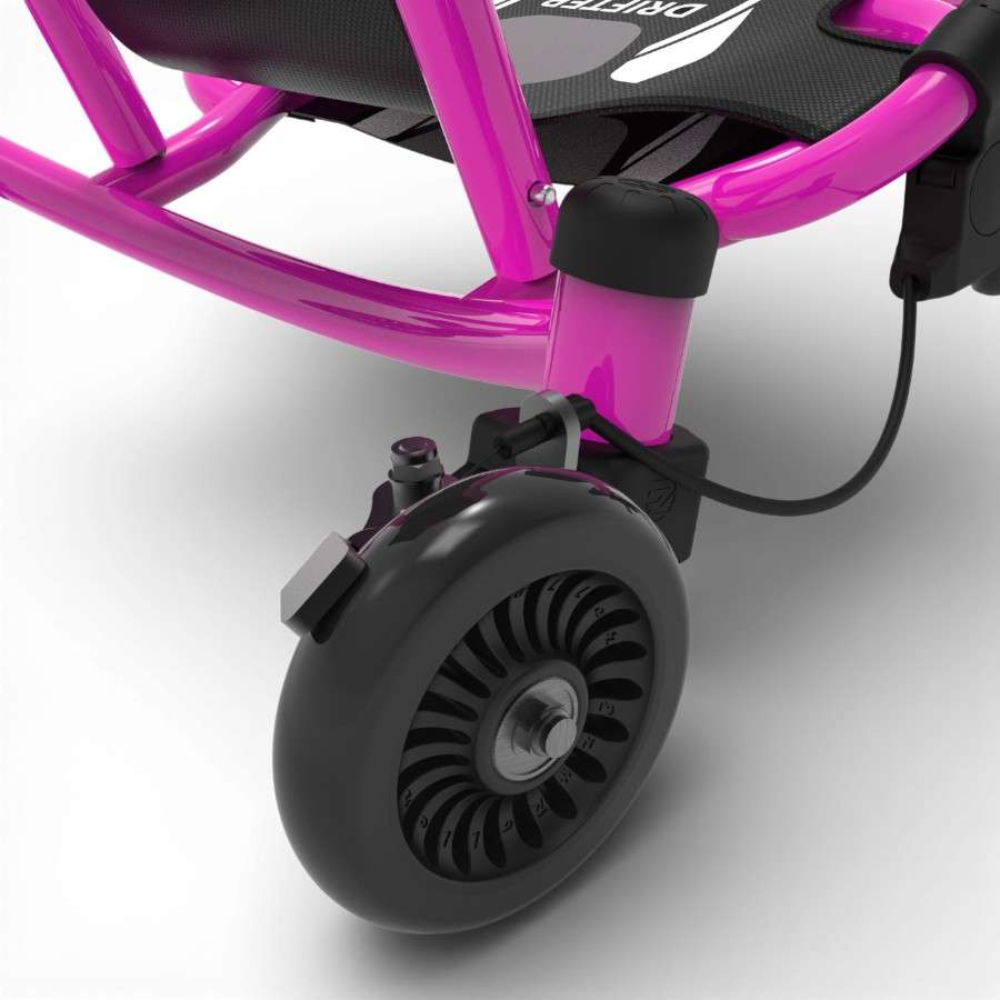 Détail du frein à main de sécurité sur le kart EzyRoller drifter x rose