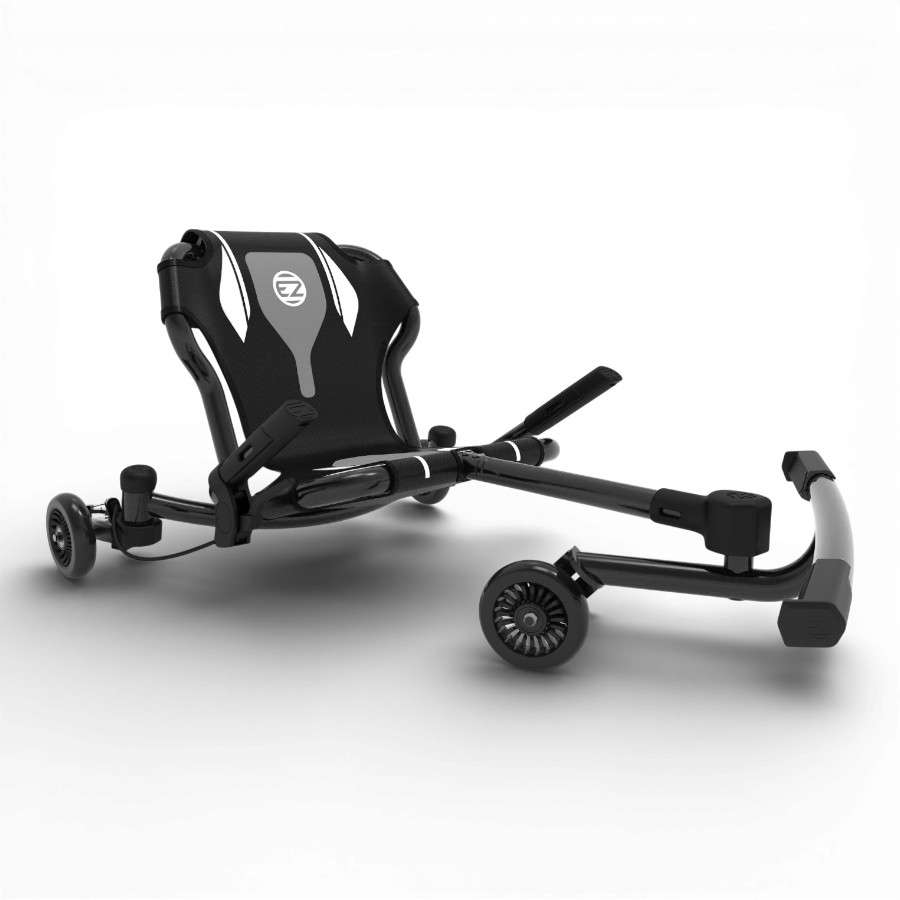 Kart EzyRoller drifter x noir sans pédale pour enfant - Vue de biais