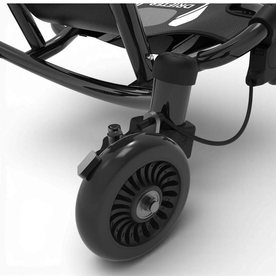 Détail du frein à main de sécurité sur le kart EzyRoller drifter x noir (1)