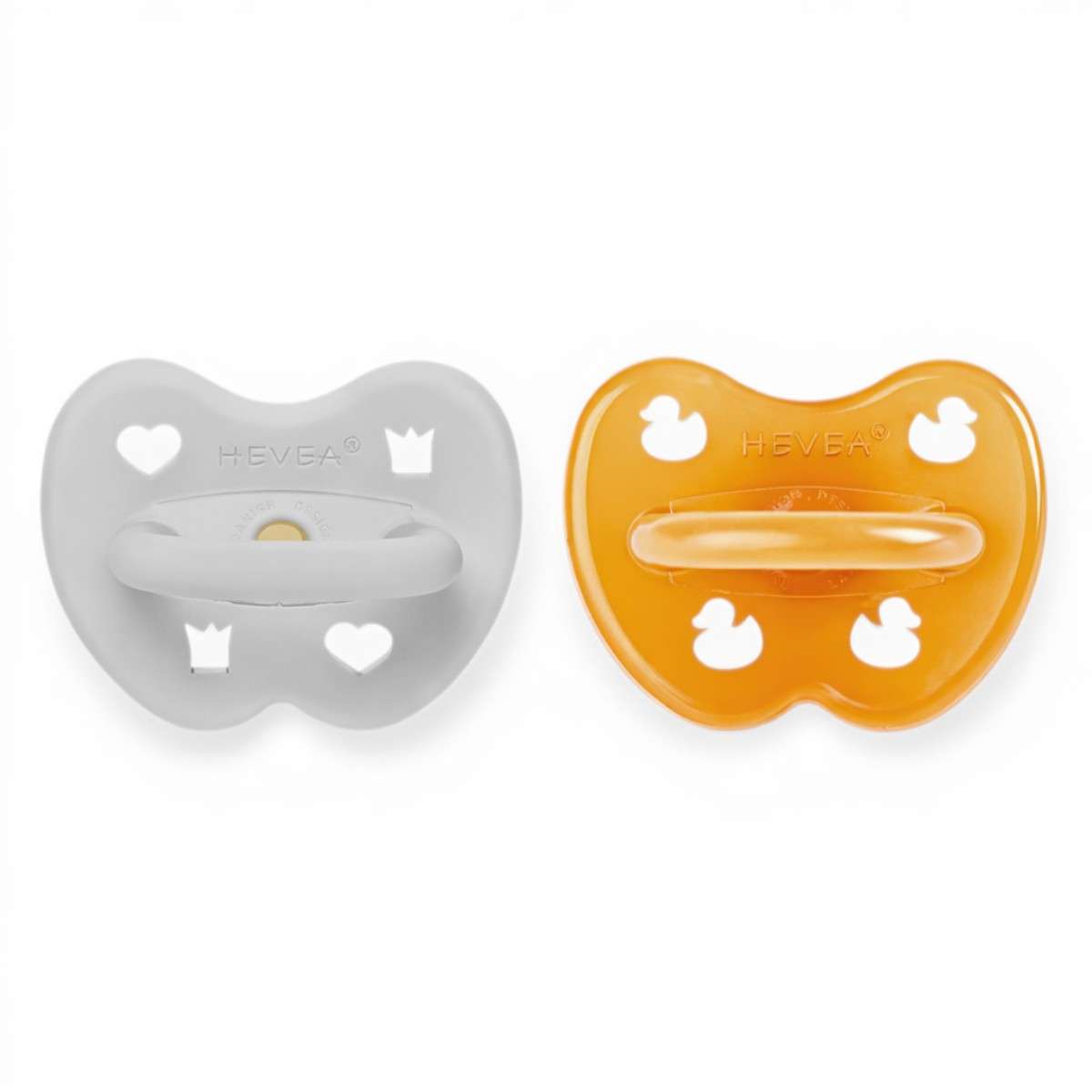 Lot de 2 Tétines Hevea Planet symétrique natural et gorgeaous grey 2