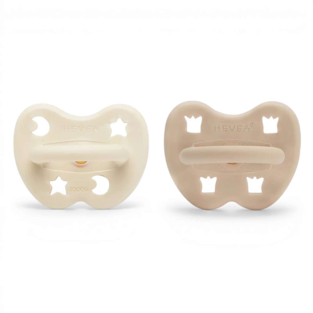 Lot de 2 Tétines Hevea milky white - sand