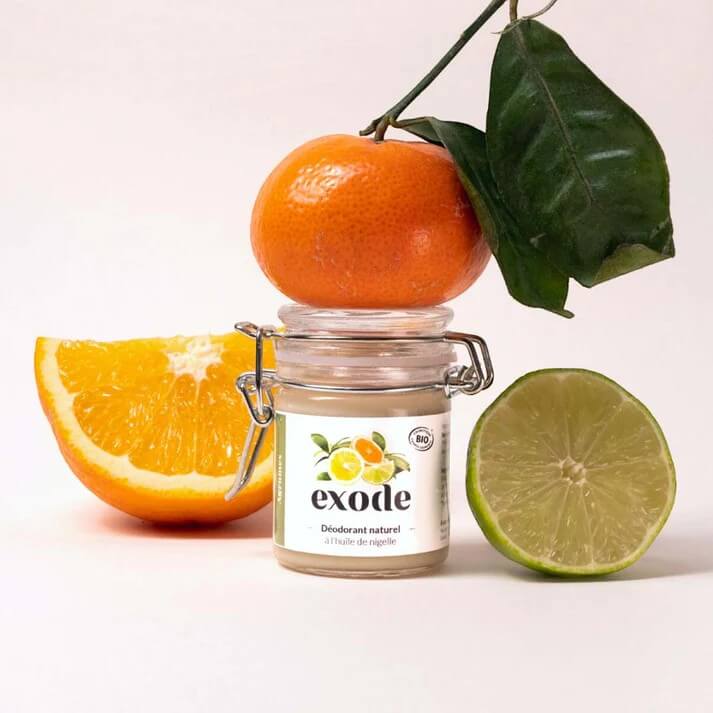 Déodorant baume Exode Agrumes 50 g certifié bio – fraîcheur citron et orange