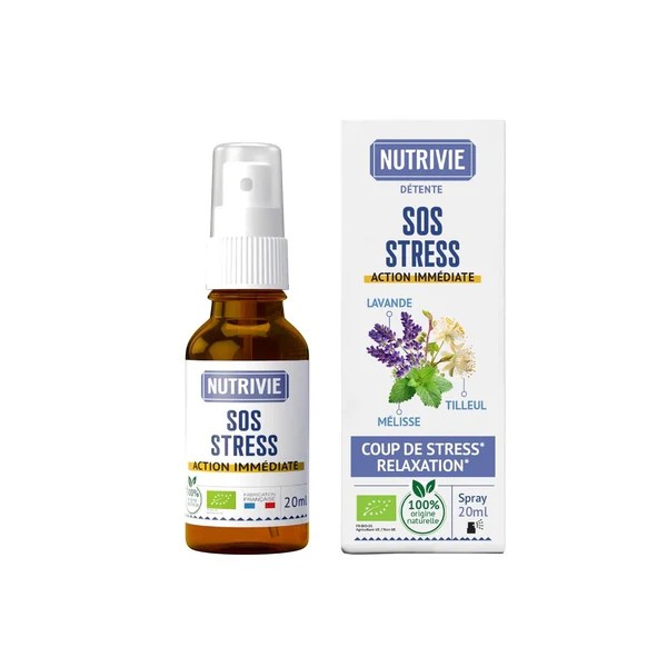Spray anti-stress naturel Nutrivie — Passiflore, Mélisse & Lavande bio