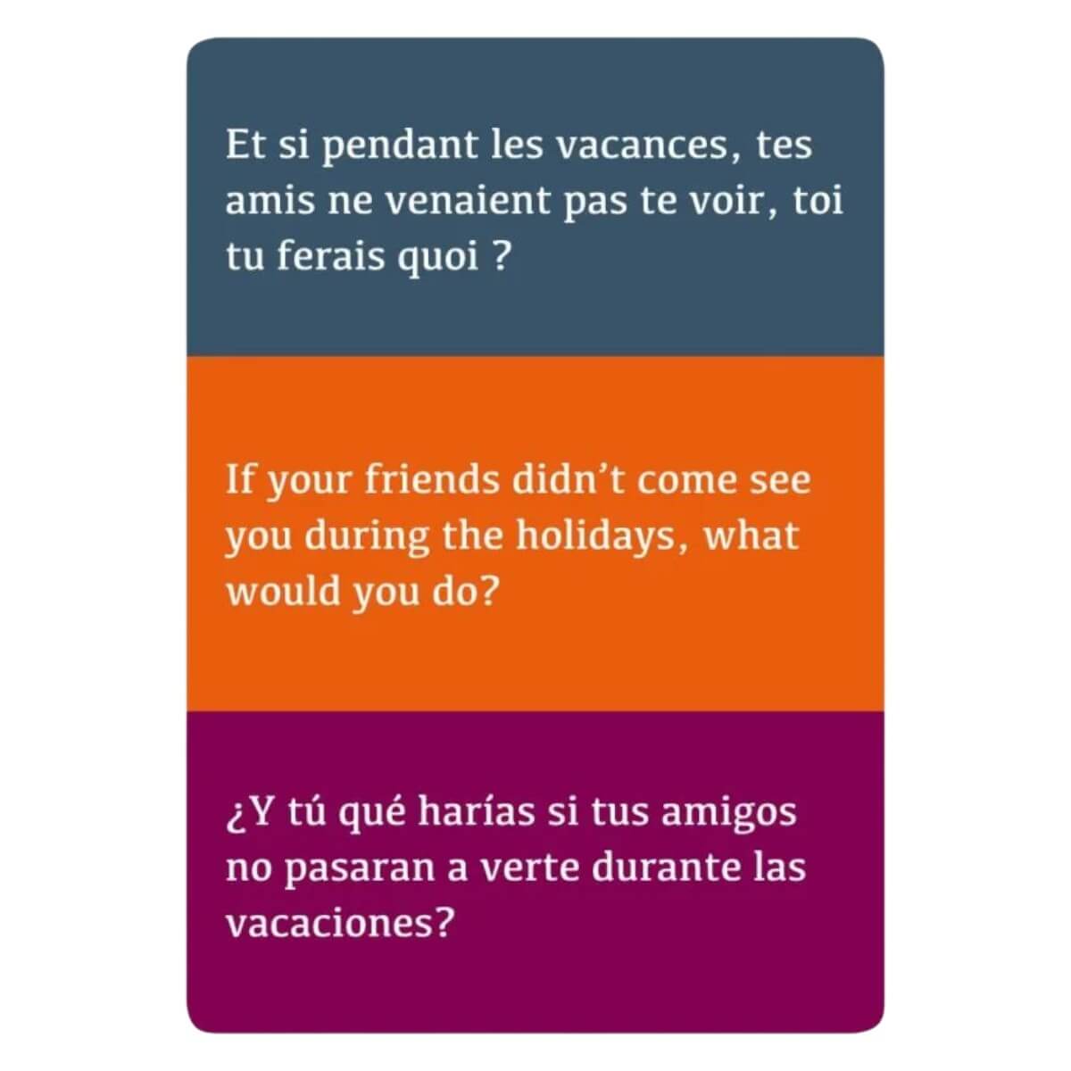 Exemple de carte question du jeu Et toi tu ferais quoi