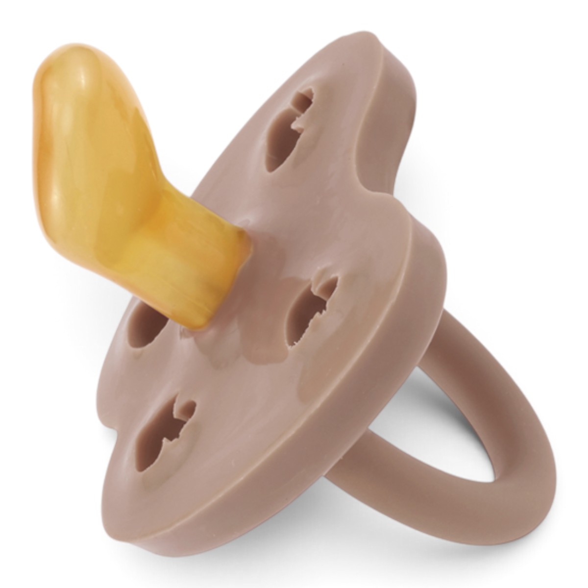 Tétine Hevea Planet physiologique 3-36 mois Tan Beige vue de profil