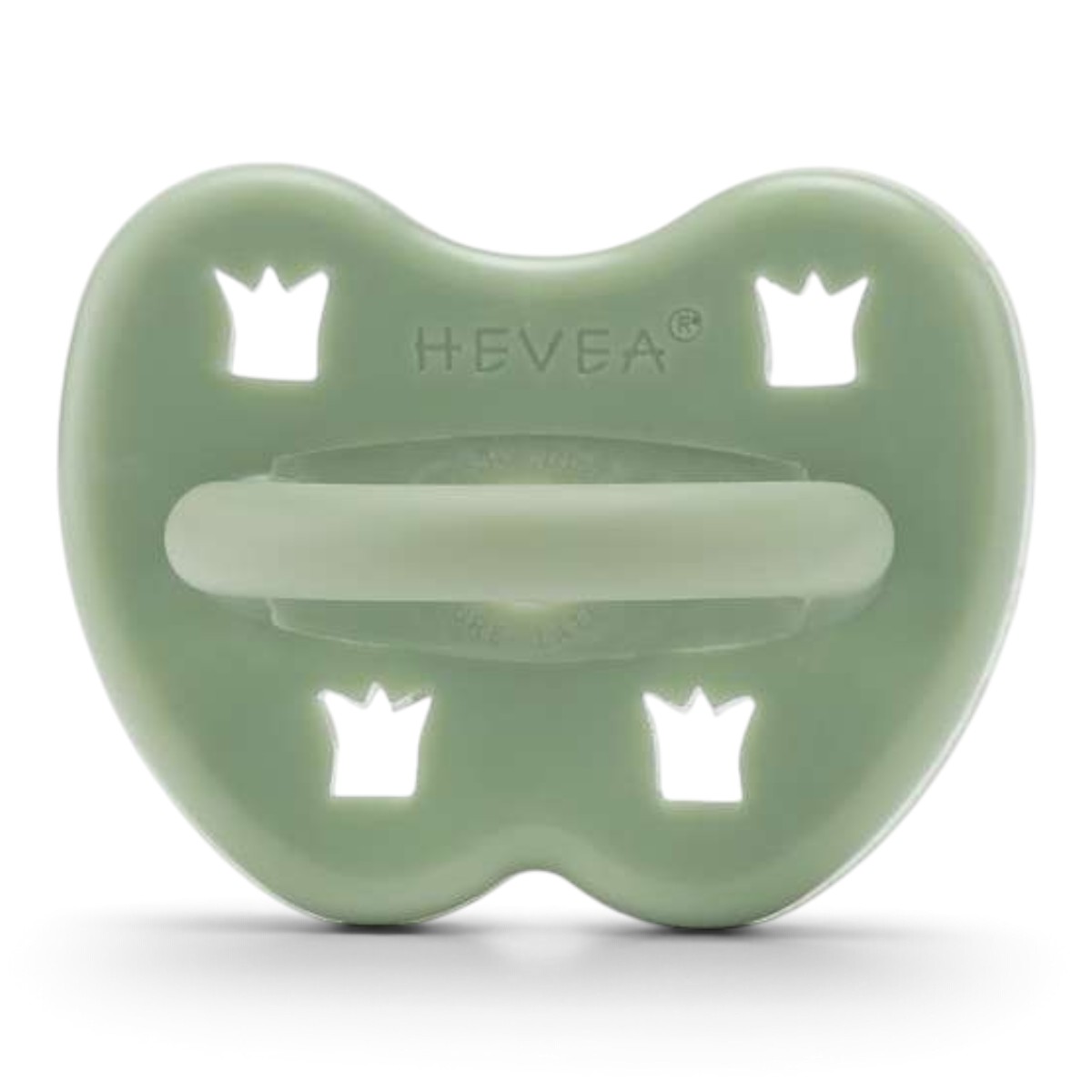 Tétine Hevea Planet physiologique 3-36 mois Moss Green vue du bouclier
