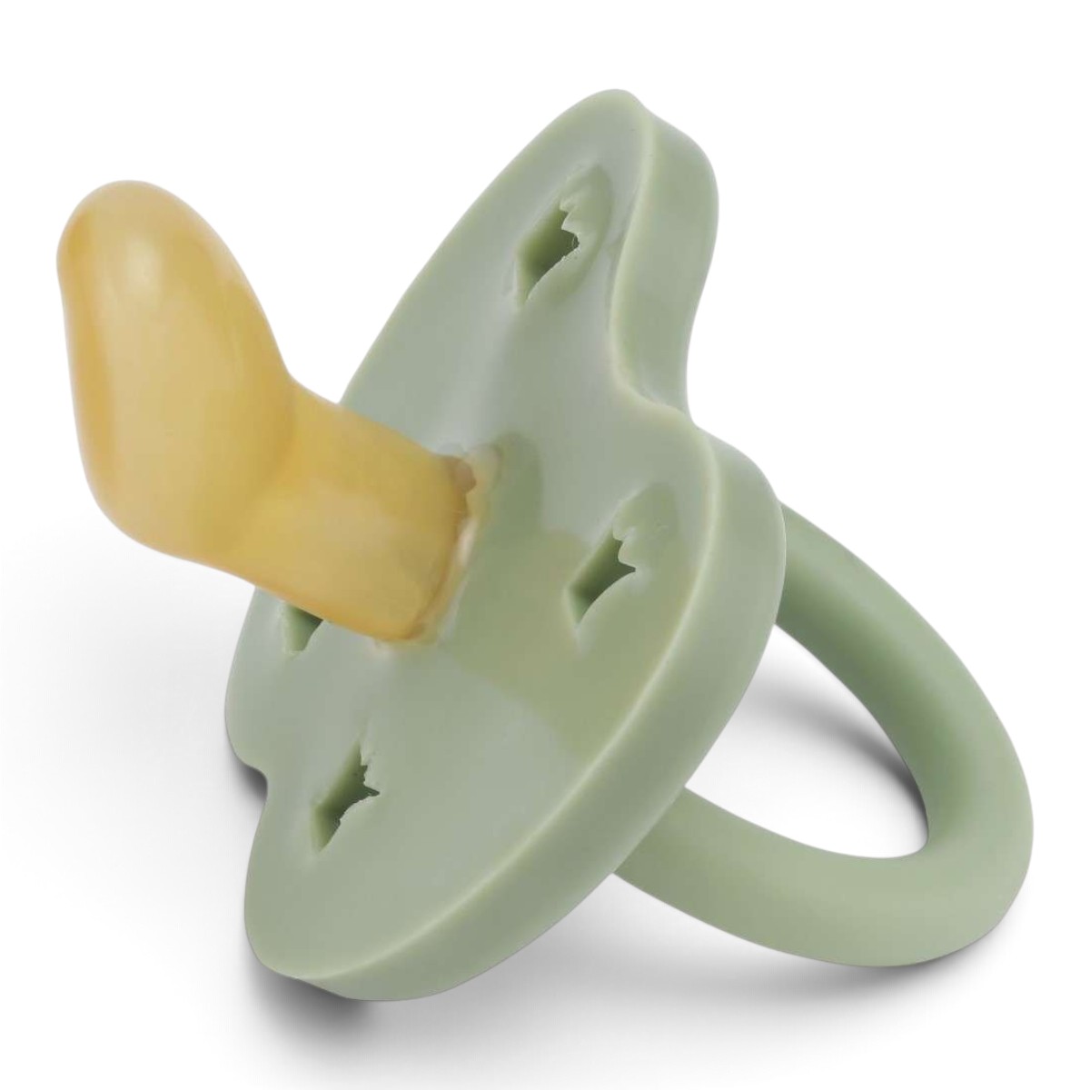 Tétine Hevea Planet physiologique 3-36 mois Moss Green vue de profil