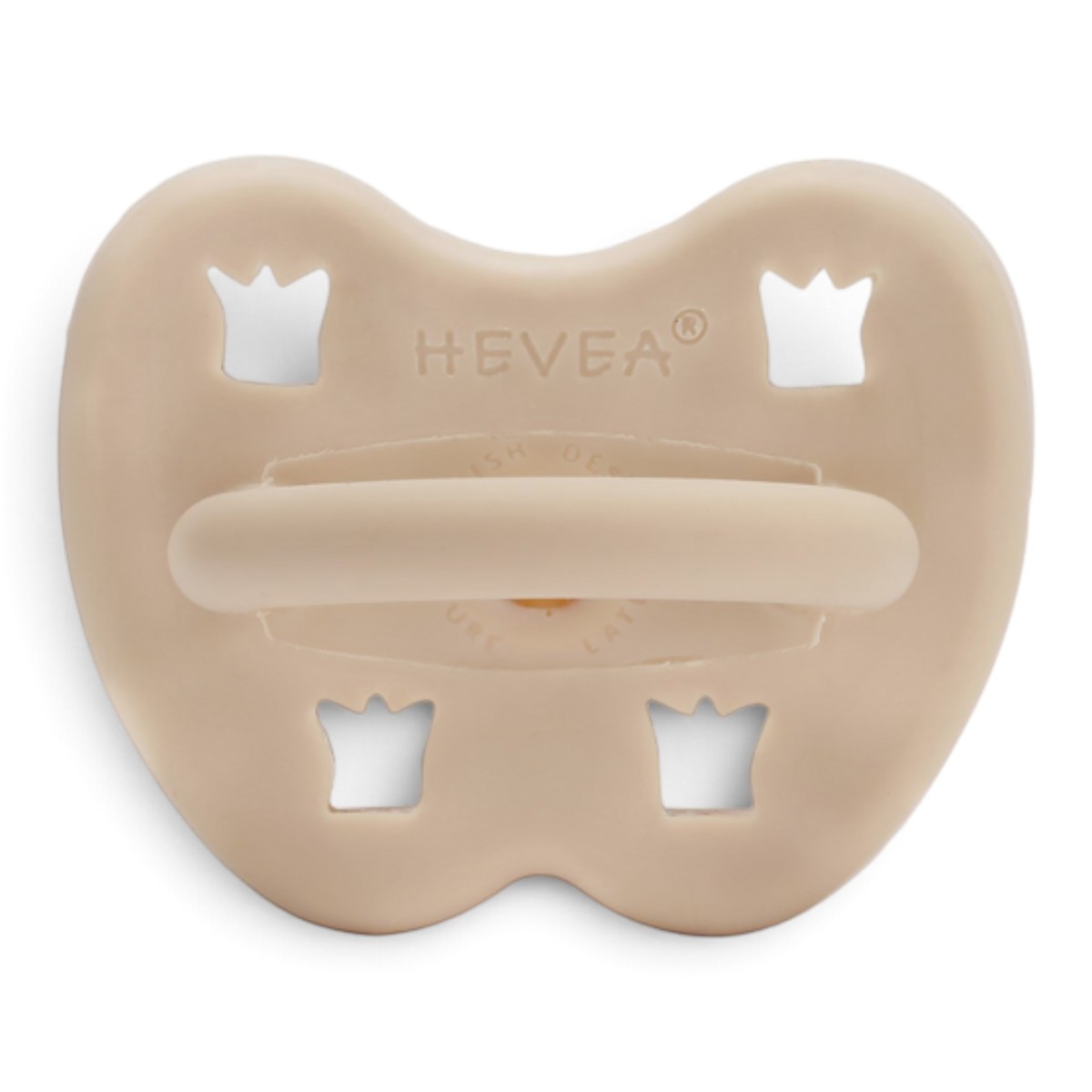 Tétine Hevea Planet physiologique 3-36 mois Sandy Nude vue du bouclier