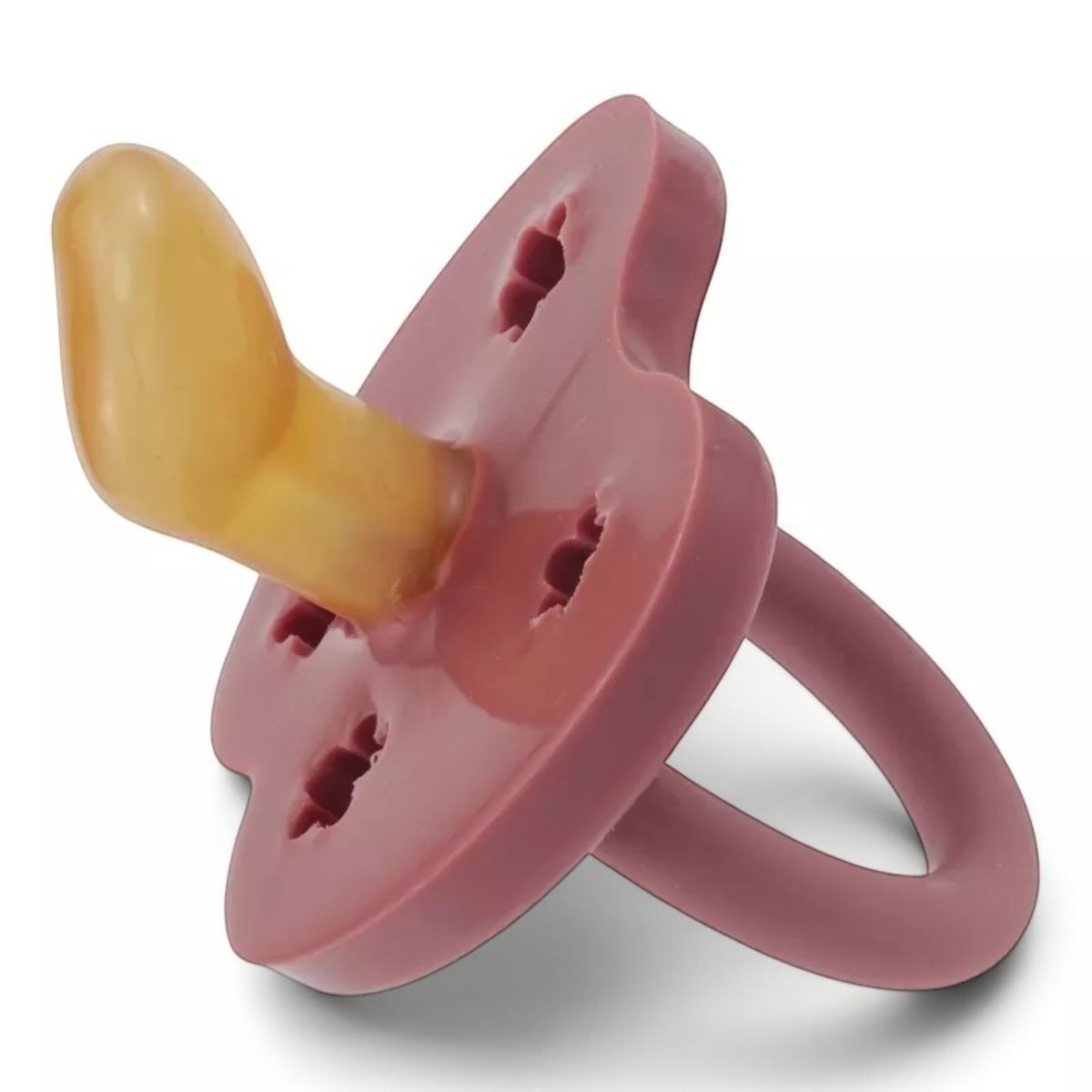 Tétine Hevea Planet physiologique 3-36 mois Rose Wood vue de profil