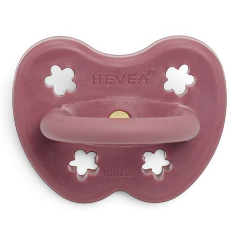 Tétine Hevea Planet physiologique 3-36 mois Rose Wood vue du bouclier