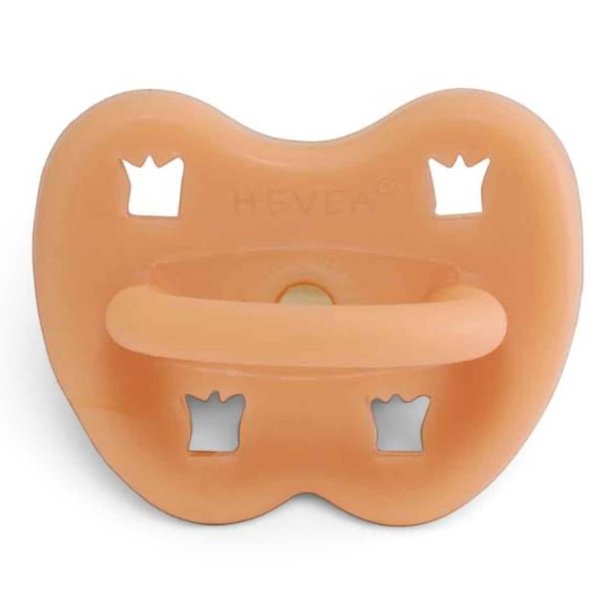 Tétine bébé Hevea 0-3 mois orange vue de profil