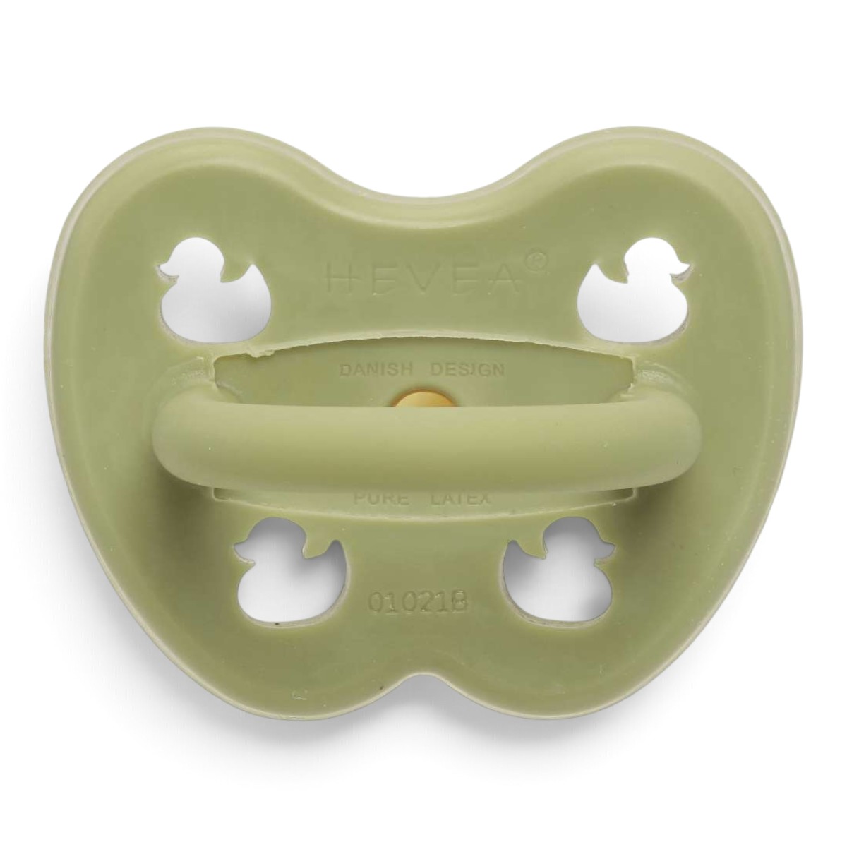 Tétine HEVEA Hunter Green Round 3-36 mois vue de profil