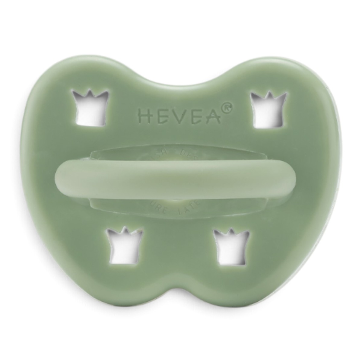 Tétine HEVEA Moss Green Round 3-36 mois en caoutchouc naturel