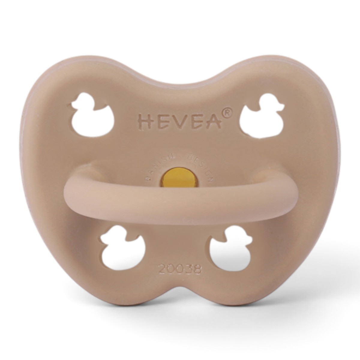 Tétine HEVEA Tan Beige Round 3-36 mois en caoutchouc naturel