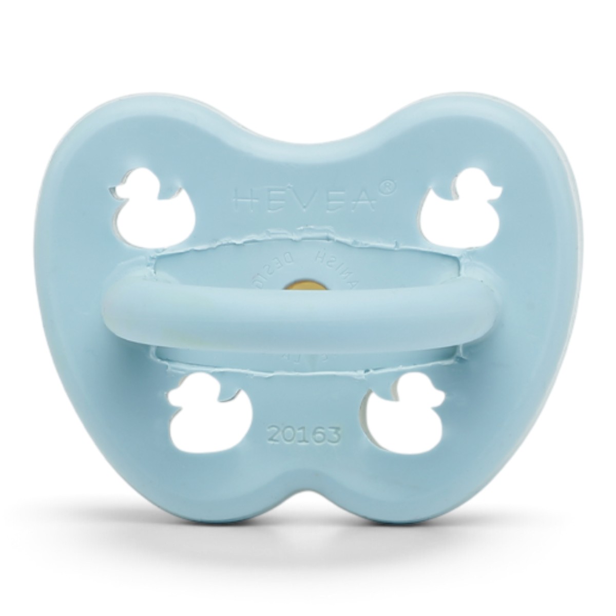 Tétine ronde HEVEA 0-3 mois Baby Blue en caoutchouc naturel