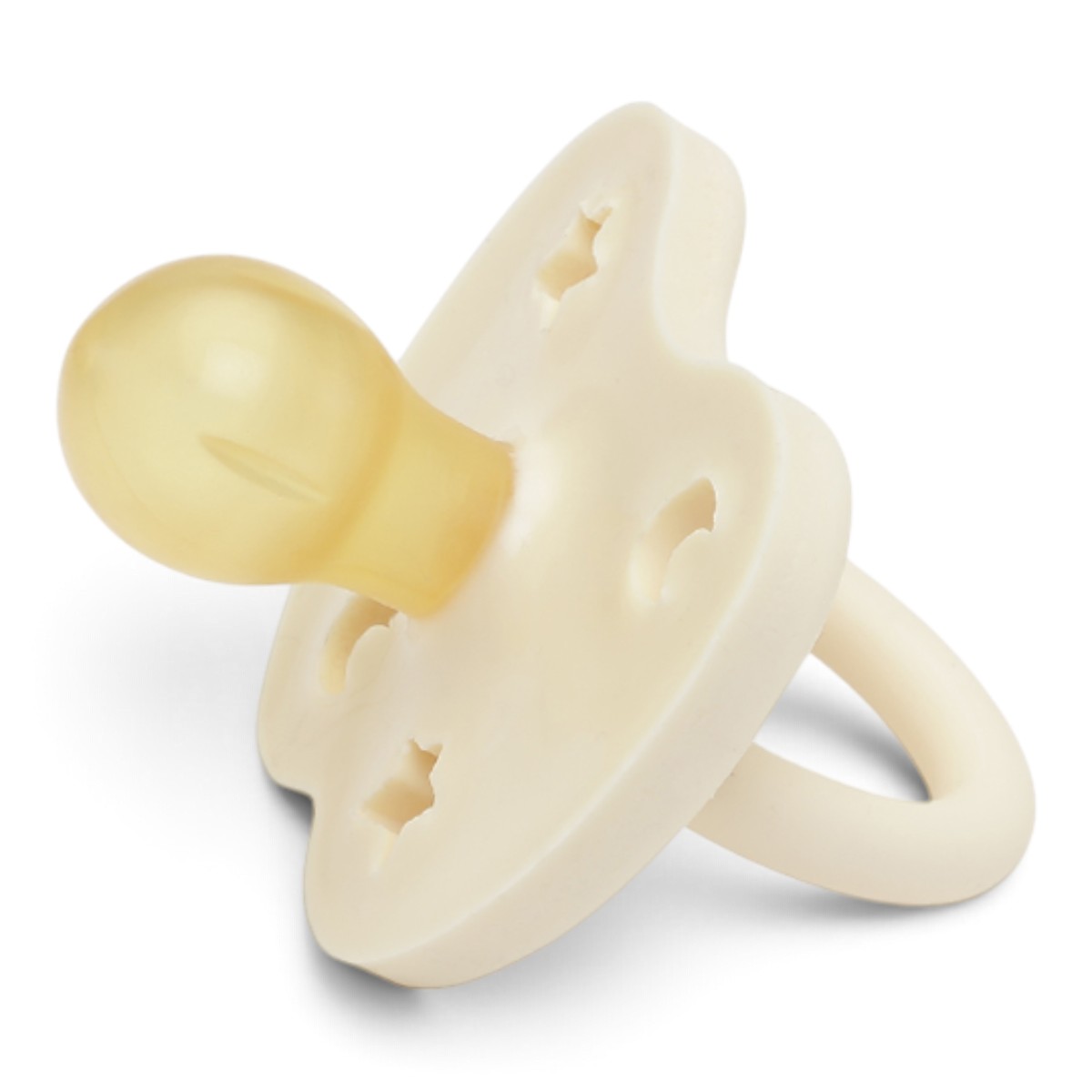 Tétine ronde HEVEA 0-3 mois Milky White en caoutchouc naturel