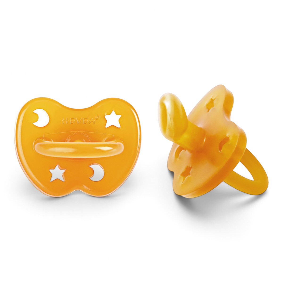 Lot de 2 Tétines Hevea planet  ortho en Caoutchouc naturel 3-36 naturel - profil