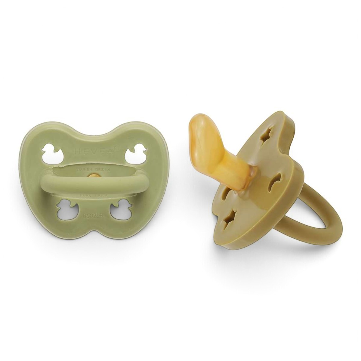 Lot de 2 Tétines Hevea planet  ortho en Caoutchouc naturel - Hunter Green  Olive