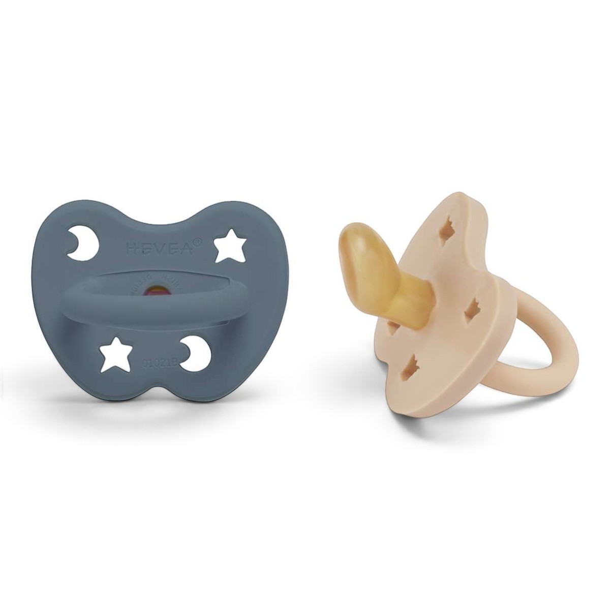 Lot de 2 Tétines Hevea Planet en Caoutchouc naturel Sand et Ocean Blue - ortho - physiologique