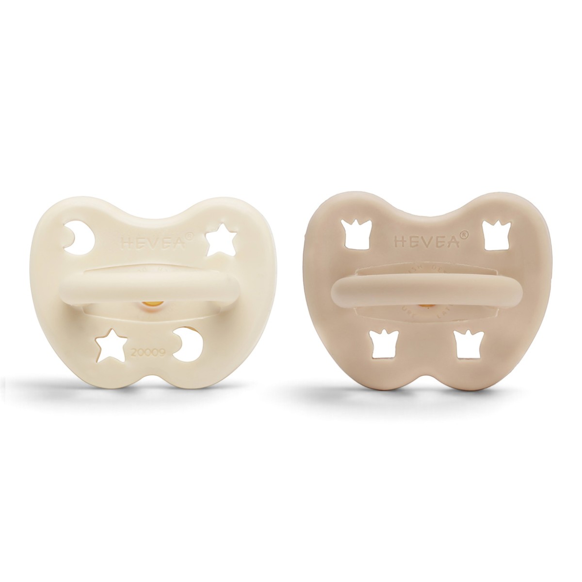 Lot de 2 Tétines Hevea planet  ortho en Caoutchouc naturel Milky White &amp; Sand_ortho_two-pack_5710087442215_front