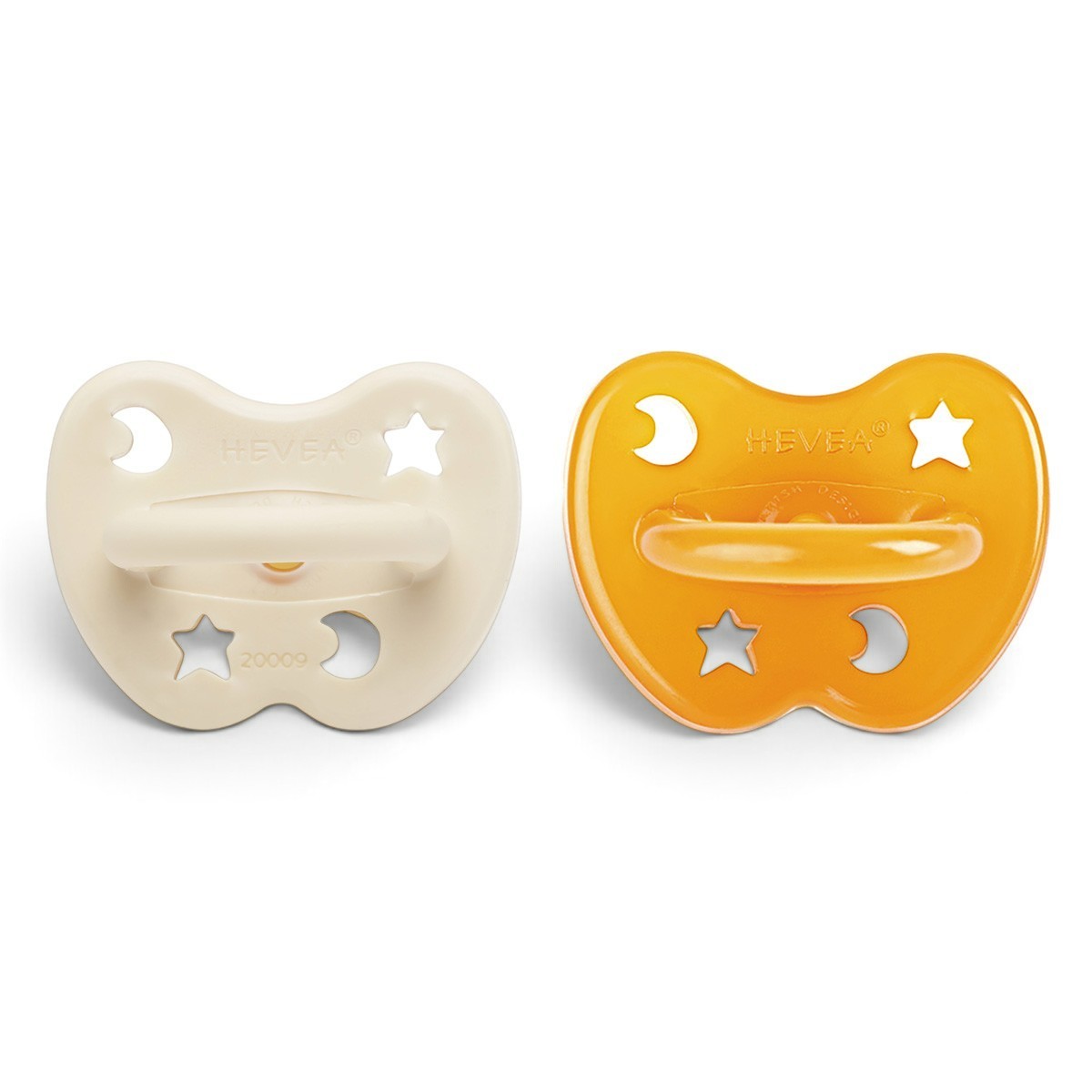 Lot de 2 tétines hevea ortho   milky white et  naturel 3 - 36 - face