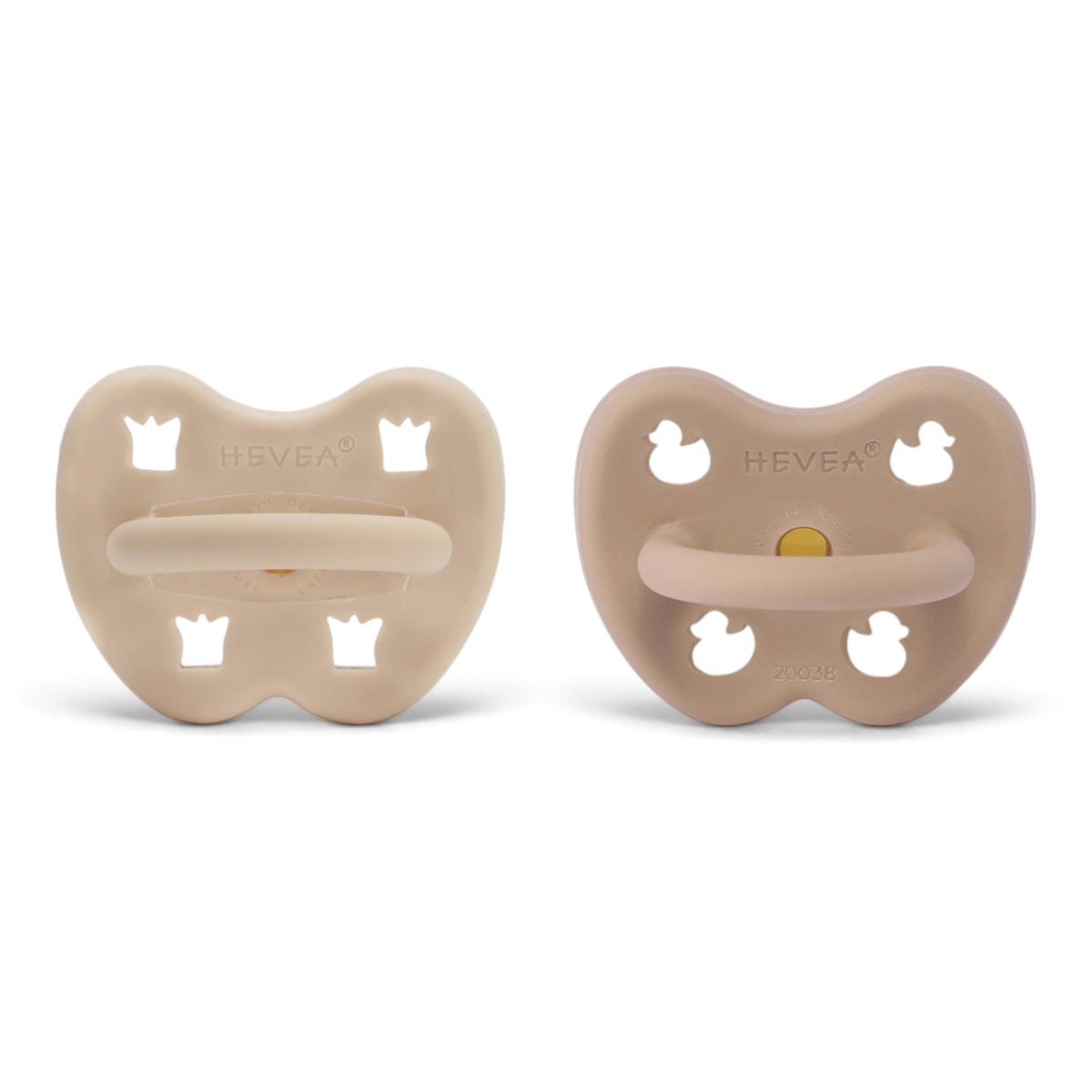 Lot de 2 tetines naturel  ronde - 3-36 Sand and Tan Beige