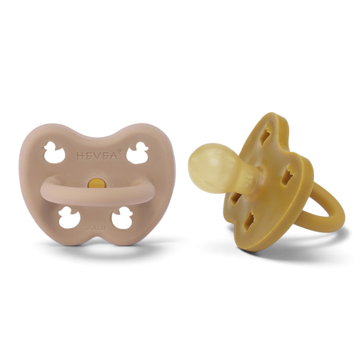 Lot de 2 tetines naturel  ronde - 3-36 Golden Honey and Tan Beige_3 to 36 Months_Side View