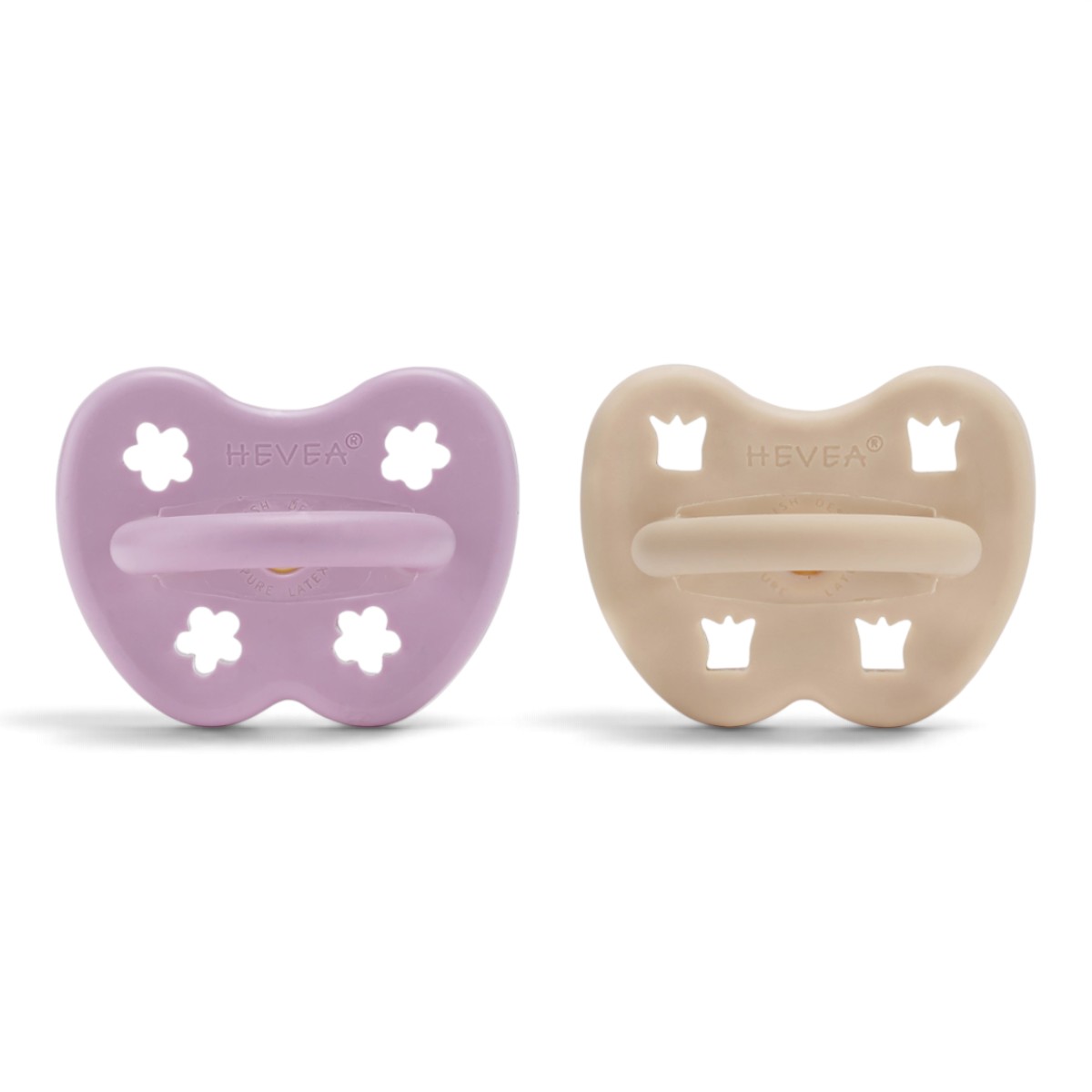 Lot de 2 tetines naturel  ronde - 3-36  Round Light Orchid &amp; Sandy Nude Two-Pack  (1)