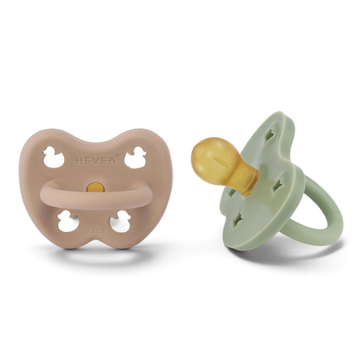 Lot de 2 tetines naturel  ronde - 3-36 Tan Beige &amp; Moss Green Two-Pack (2)
