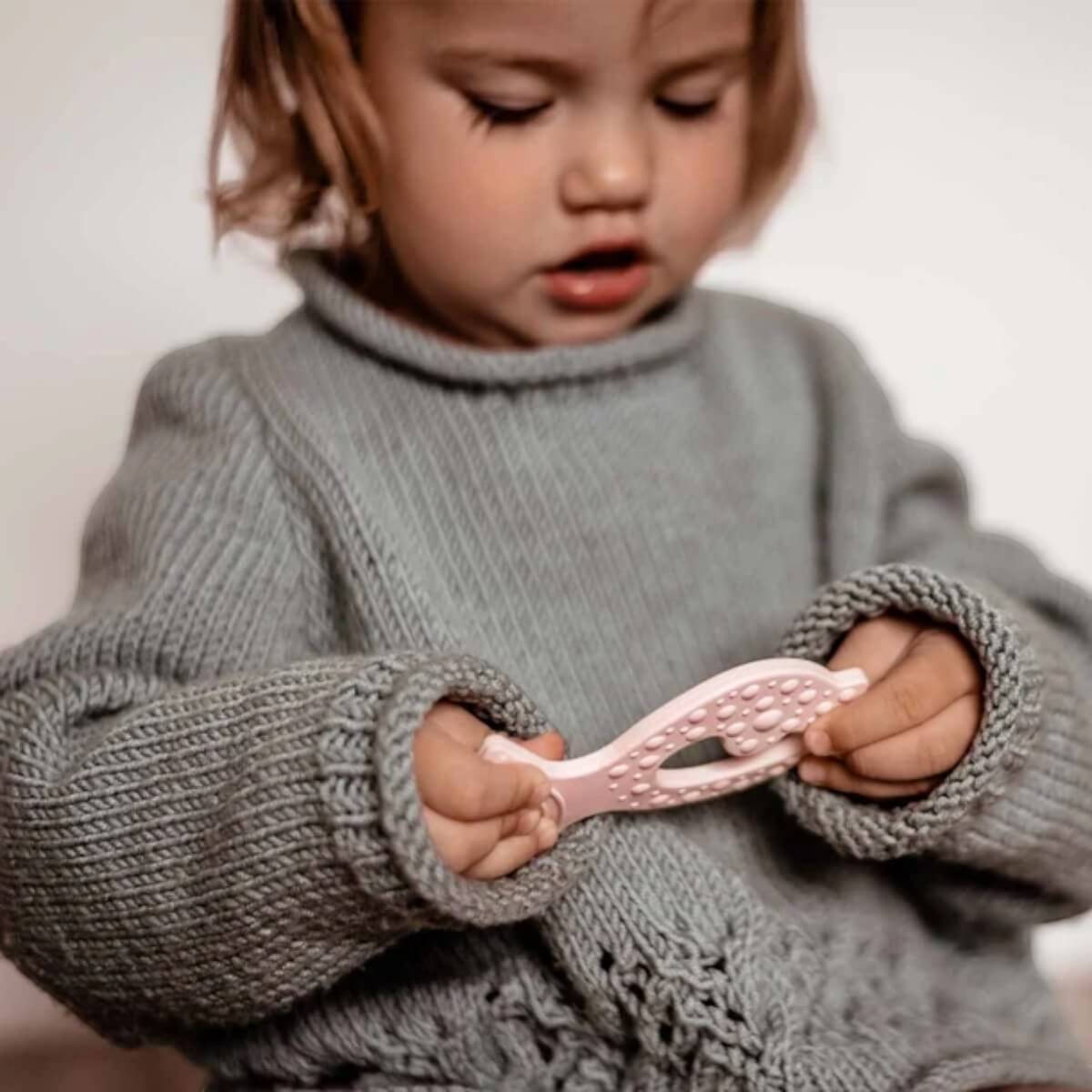 Anneau de dentition Poisson rose - cadeau de naissance