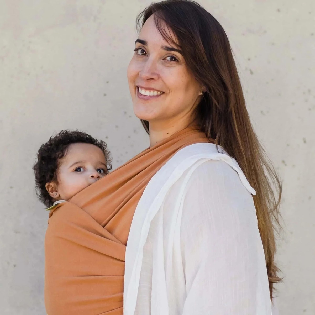 Écharpe de portage Boba Wrap Fox avec bébé