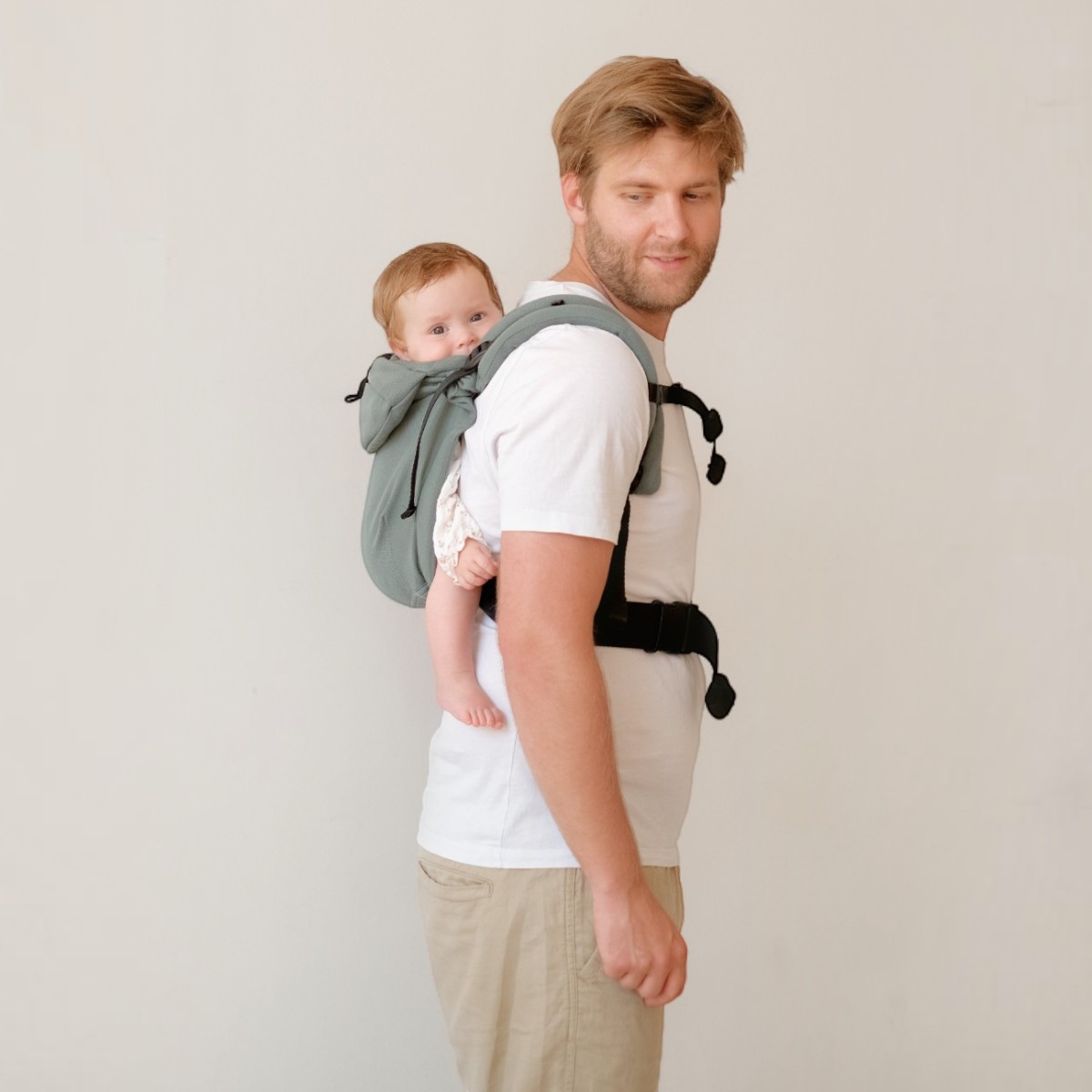 Porte-bébé préformé Néo V3 Néobulle coloris Eucalyptus, vue produit (2)