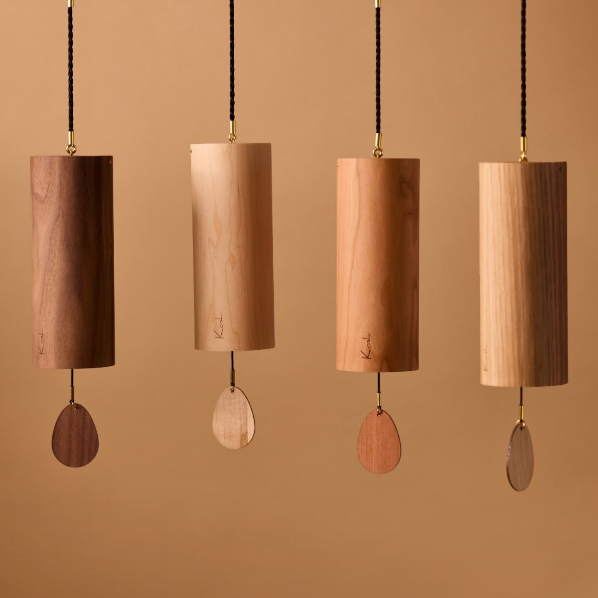 Les 4 carillons Koshi Earth Symphony suspendus  Mountain Forest River et Ocean