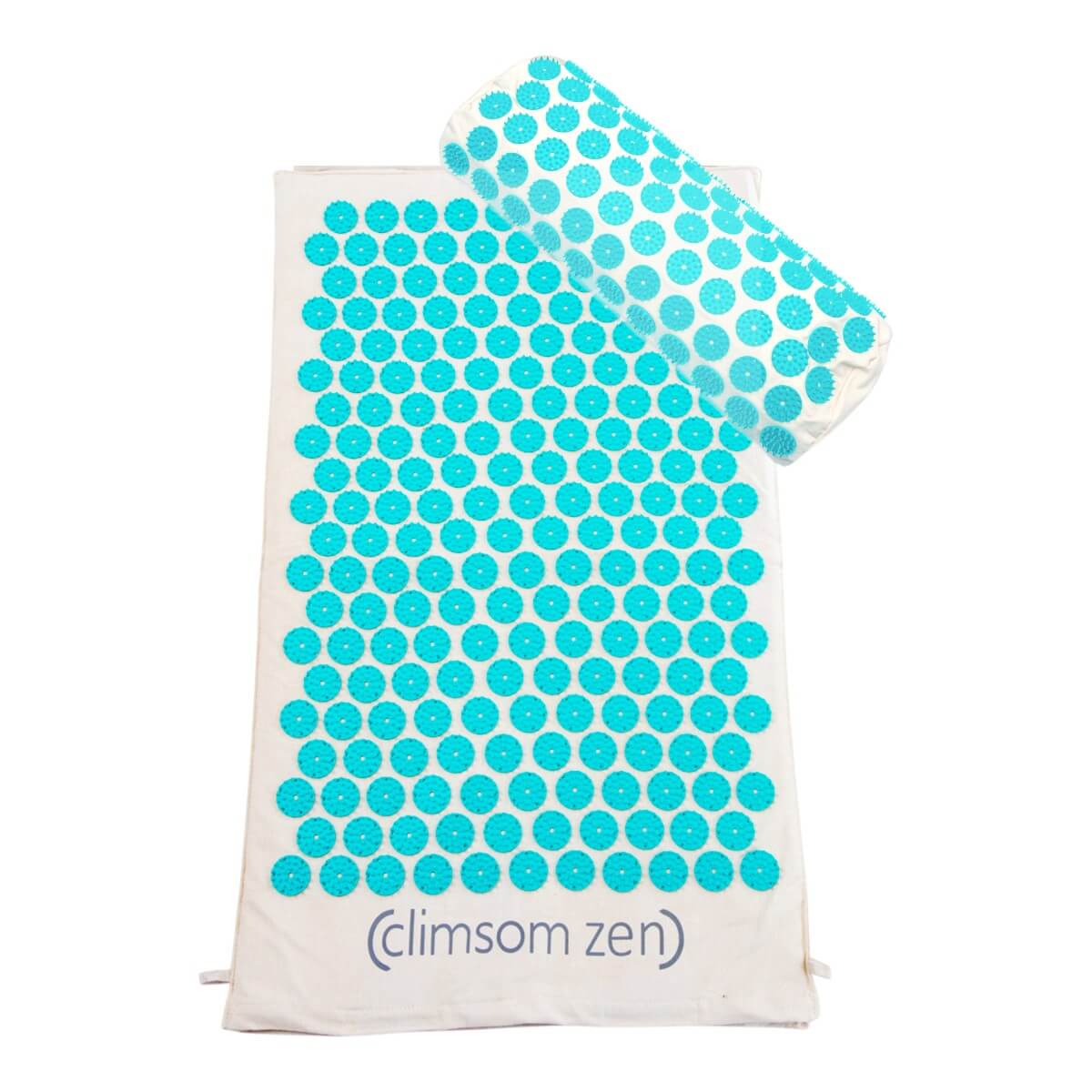 Tapis d’acupression Climsom Zen et son coussin assorti à picots bleus