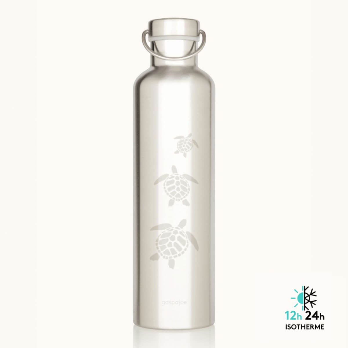 Gourde isotherme inox Groovy Gaspajoe motif tortues