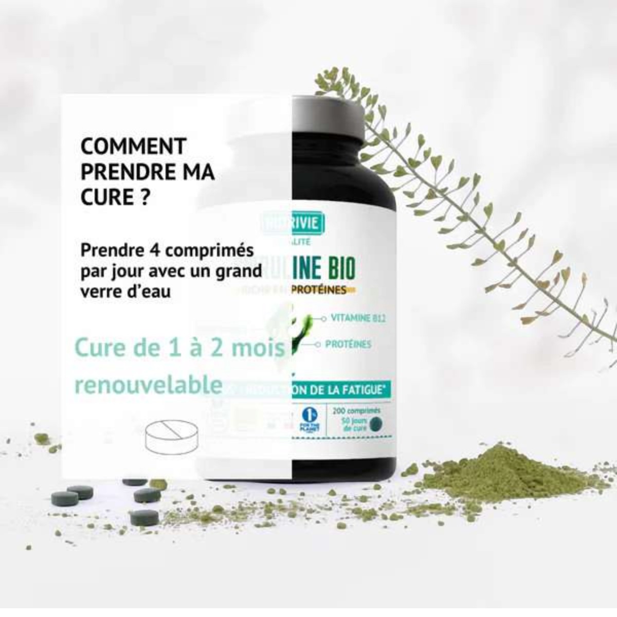 spiruline bio 200 comprimés