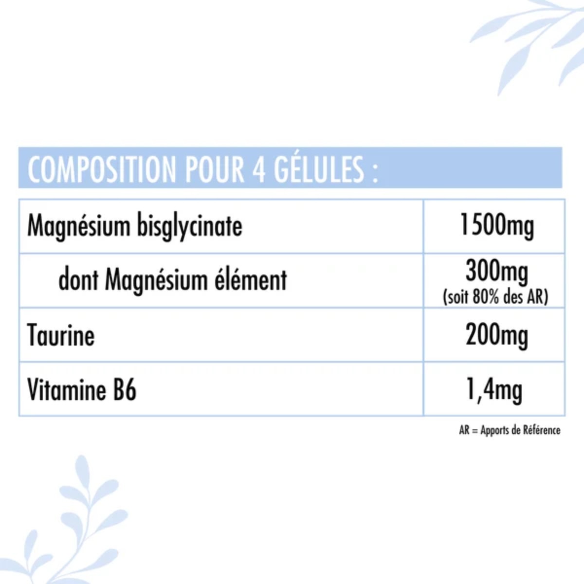 TableaunutritionnelMagnesiumBisglycinate240gelules