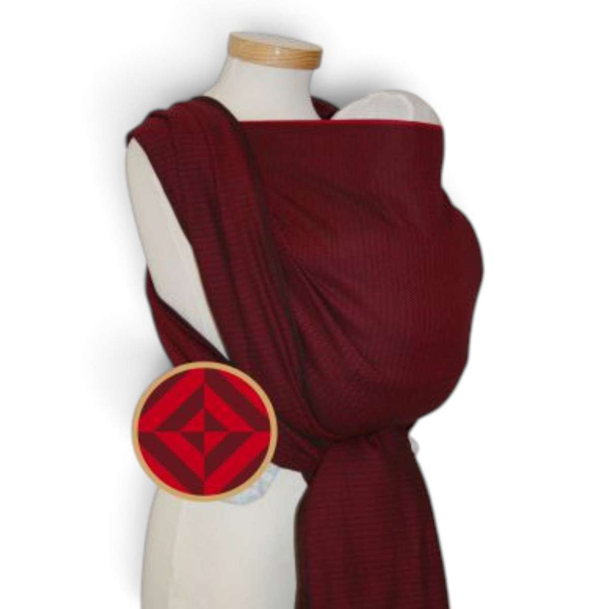 Storchenwiege Léo Bordeaux : Écharpe Porte-Bébé Polyvalente