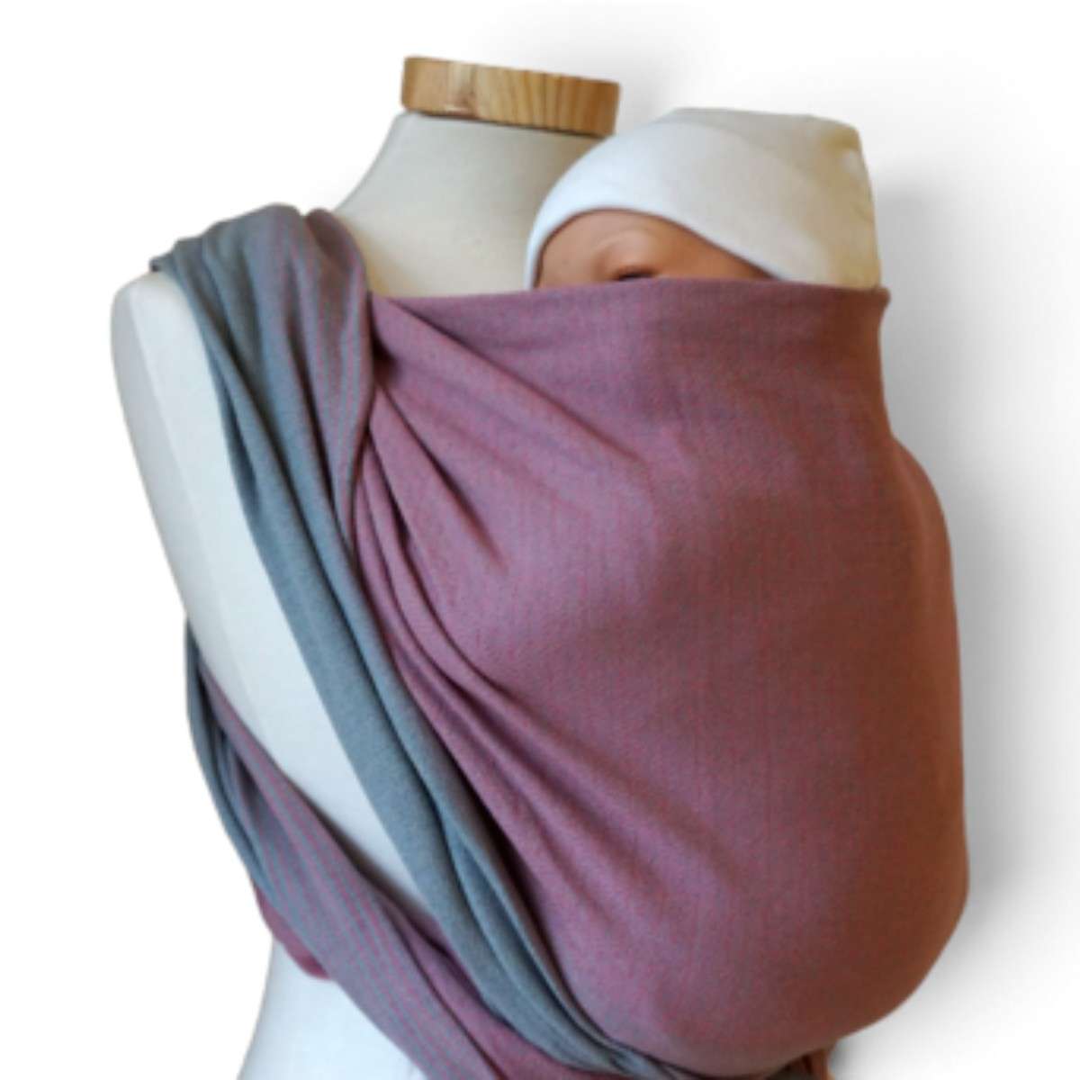 Écharpe de Portage Storchenwiege Duo Rose et Gris