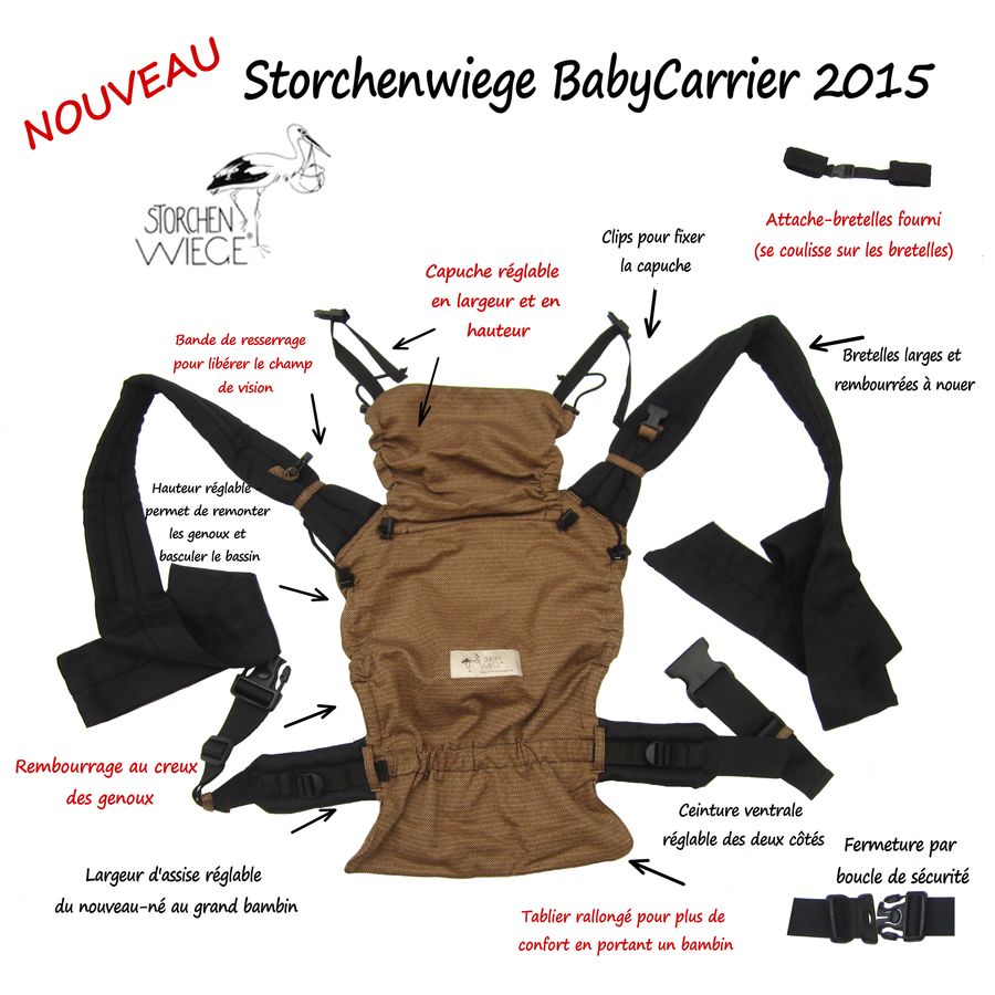 détail porte bebe babycarrier 2015 café storchenwiege