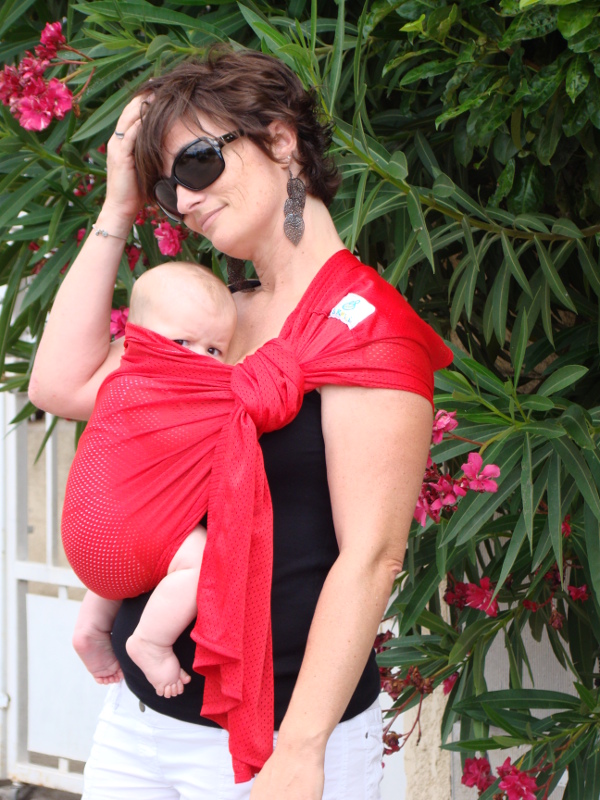 porte bébé sling sukkiri rouge