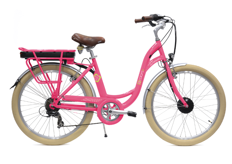 vélo électrique Femme - E colors rose acidulé - Arcade