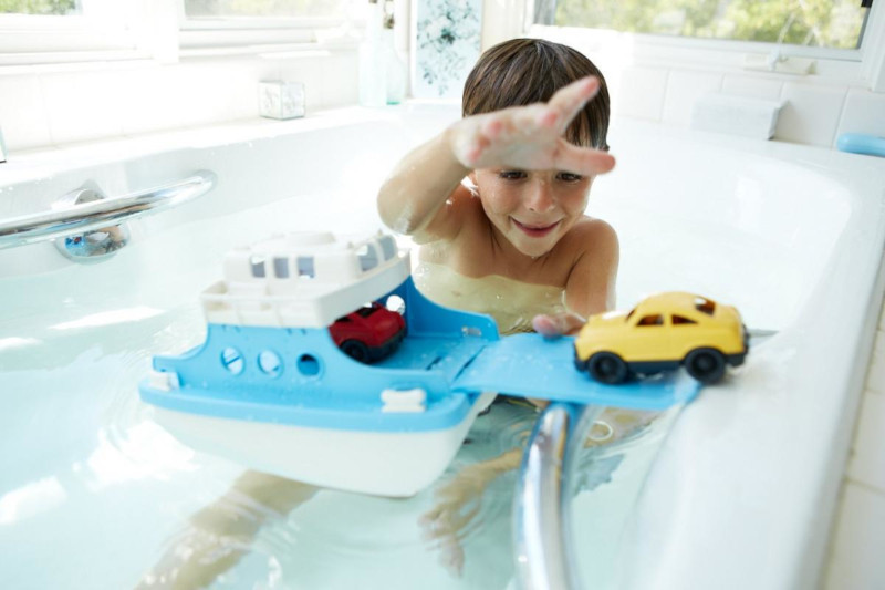 Ferry Boat avec Mini cars Green Play- jouet de bain